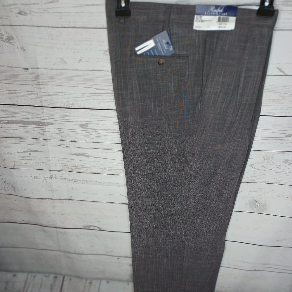 RALPH LAUREN MEN'S 36X34 GREY DRESS PANTS NEW